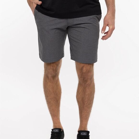 Travis Mathew Grommet Gray Check Performance Stretch Men’s Shorts Size 30 NWT - Picture 1 of 6